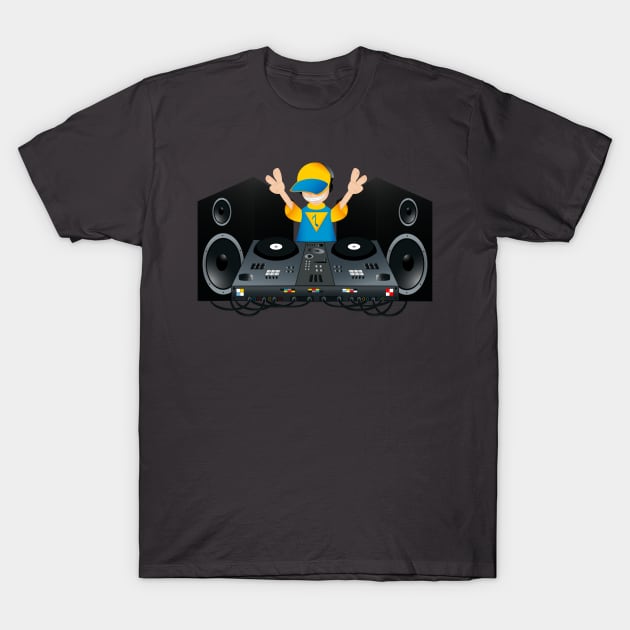 cartoon dj T-Shirt by tiver